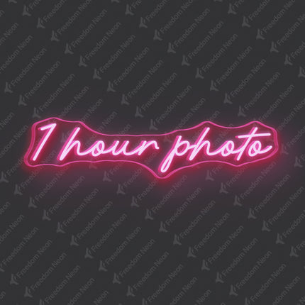 Light Pink 1 Hour Photo Neon Sign