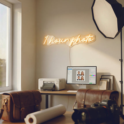 Warm White 1 Hour Photo Neon Sign