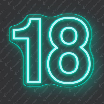 Mint Green 18th Birthday Neon Sign