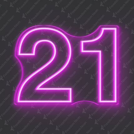 Pink 21st Birthday Neon Sign