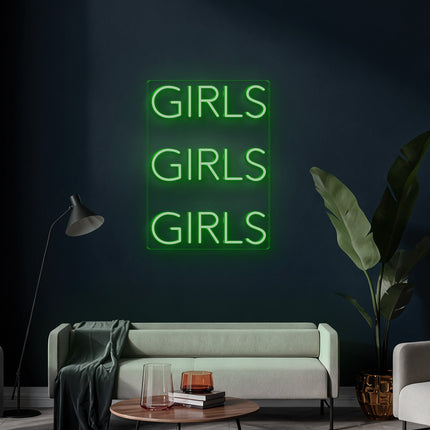 Green 3 Girls Neon Sign