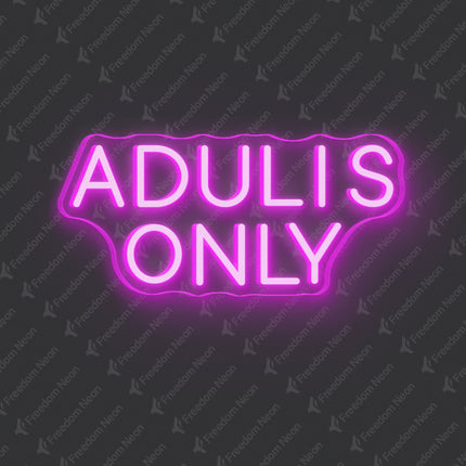Pink Adults Only Neon Sign