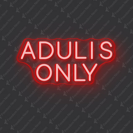 Red Adults Only Neon Sign