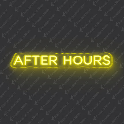 Lemon Yellow After Hours Neon Sign