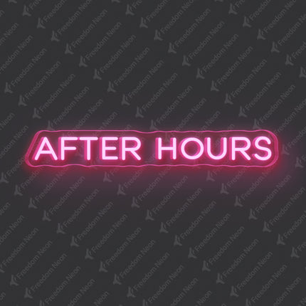 Light Pink After Hours Neon Sign