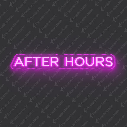 Pink After Hours Neon Sign