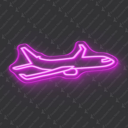 Pink Airplane Neon Sign