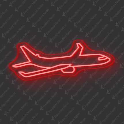 Red Airplane Neon Sign