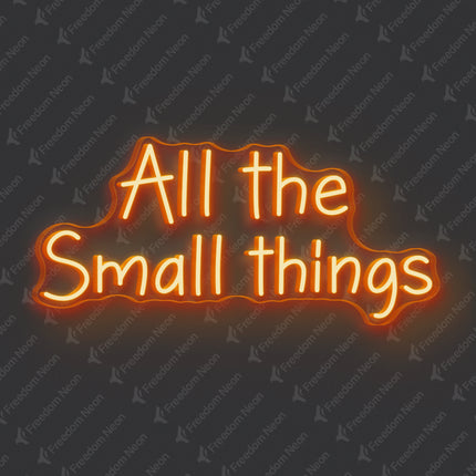 Orange All The Small Things Neon Sign