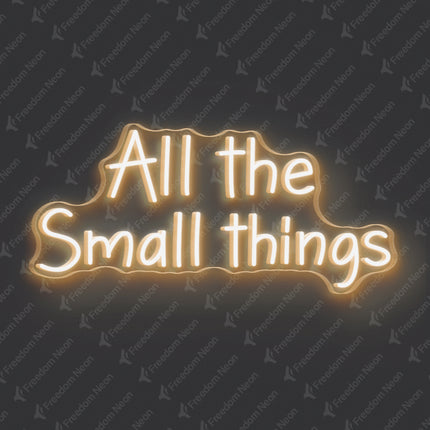 Warm White All The Small Things Neon Sign