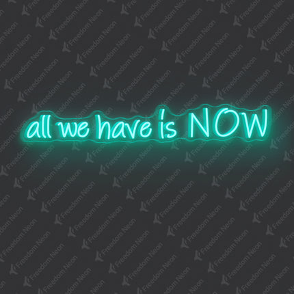 Mint Green All We Have Is NOW Neon Sign