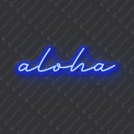 Blue Aloha Neon Sign