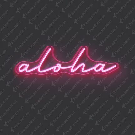 Light Pink Aloha Neon Sign