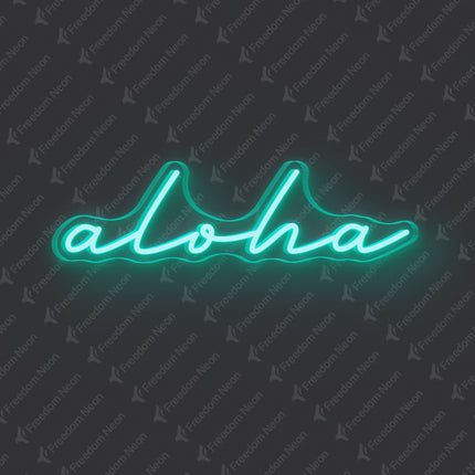 Mint Green Aloha Neon Sign