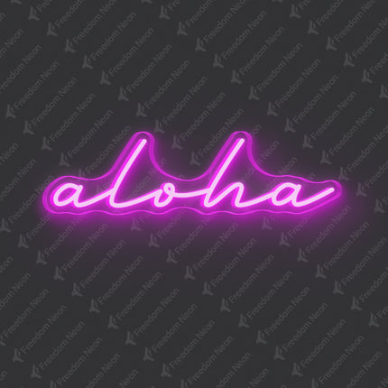 Pink Aloha Neon Sign