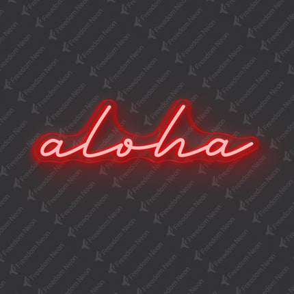 Red Aloha Neon Sign