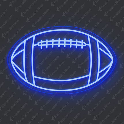 Blue American Football Neon Sign