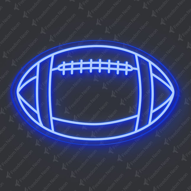 Blue American Football Neon Sign