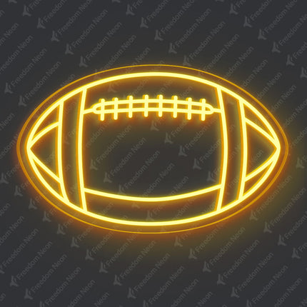 Golden Yellow American Football Neon Sign