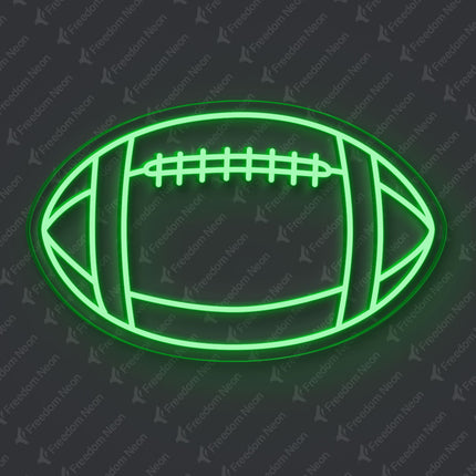 Green American Football Neon Sign