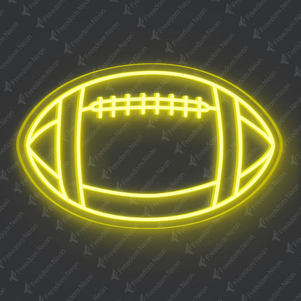 Lemon Yellow American Football Neon Sign