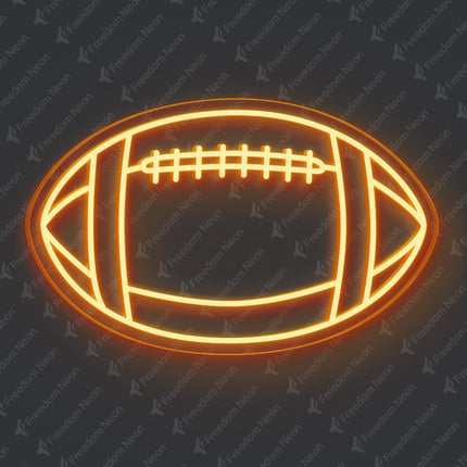 Orange American Football Neon Sign