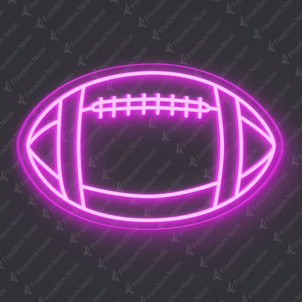 Pink American Football Neon Sign