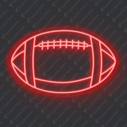 Red American Football Neon Sign