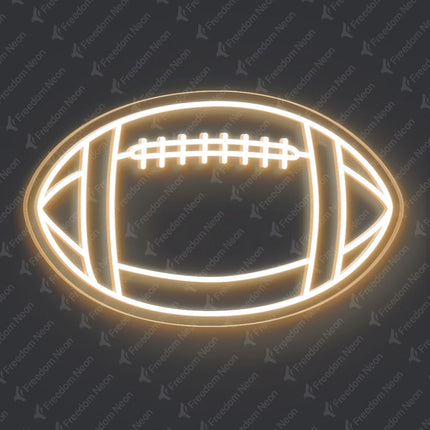 Warm White American Football Neon Sign