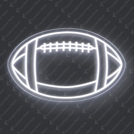 White American Football Neon Sign