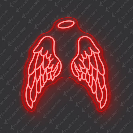 Red Angel Wings Neon Sign