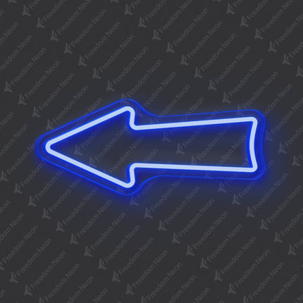 Blue Arrow Neon Sign