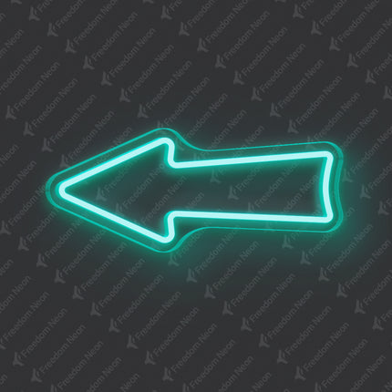 Mint Green Arrow Neon Sign