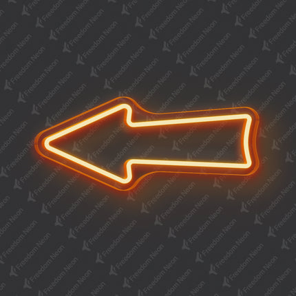 Orange Arrow Neon Sign
