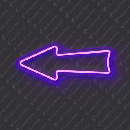 Purple Arrow Neon Sign