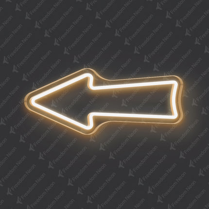 Warm White Arrow Neon Sign
