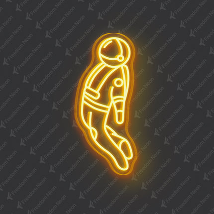 Gold Yellow Astronaut Neon Sign 2.0