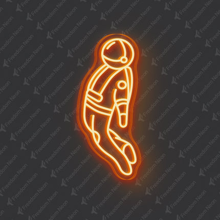 Orange Astronaut Neon Sign 2.0