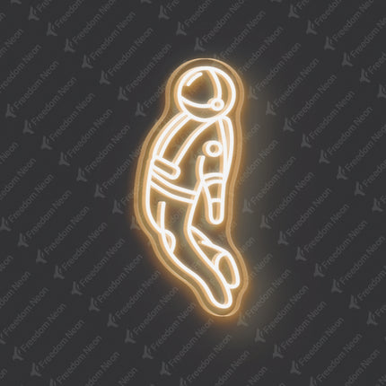 Warm White Astronaut Neon Sign 2.0