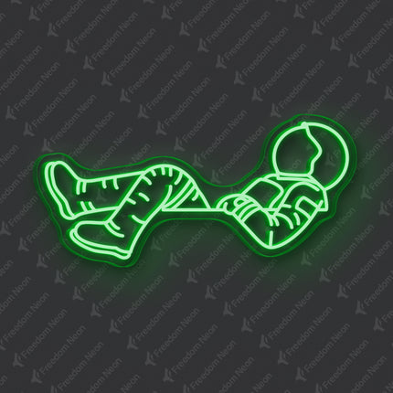 Green Astronaut Neon Sign