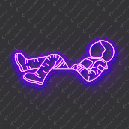 Purple Astronaut Neon Sign