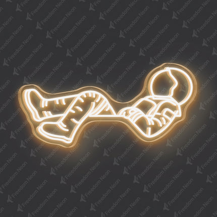 Warm White Astronaut Neon Sign