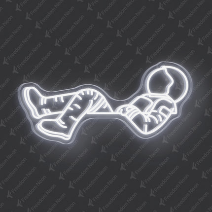 White Astronaut Neon Sign