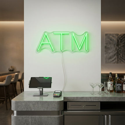 Green ATM Neon Sign