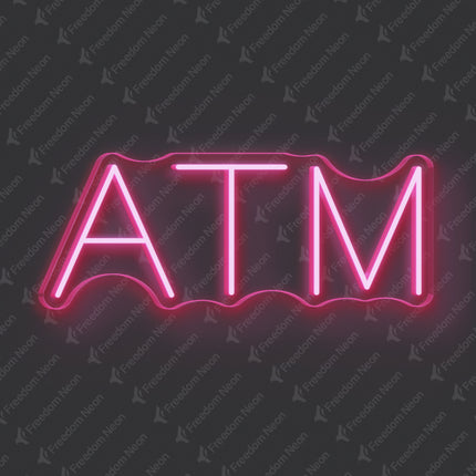 Light Pink ATM Neon Sign