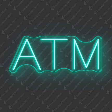 Mint Green ATM Neon Sign