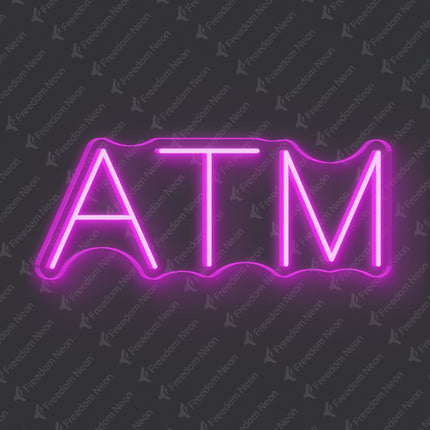 Pink ATM Neon Sign