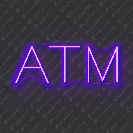 Purple ATM Neon Sign
