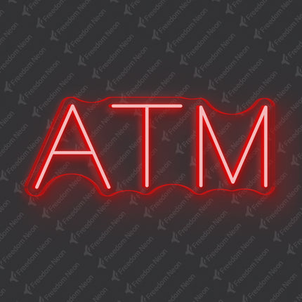 Red ATM Neon Sign