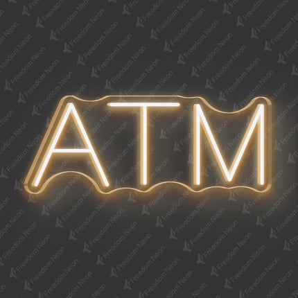 Warm White ATM Neon Sign